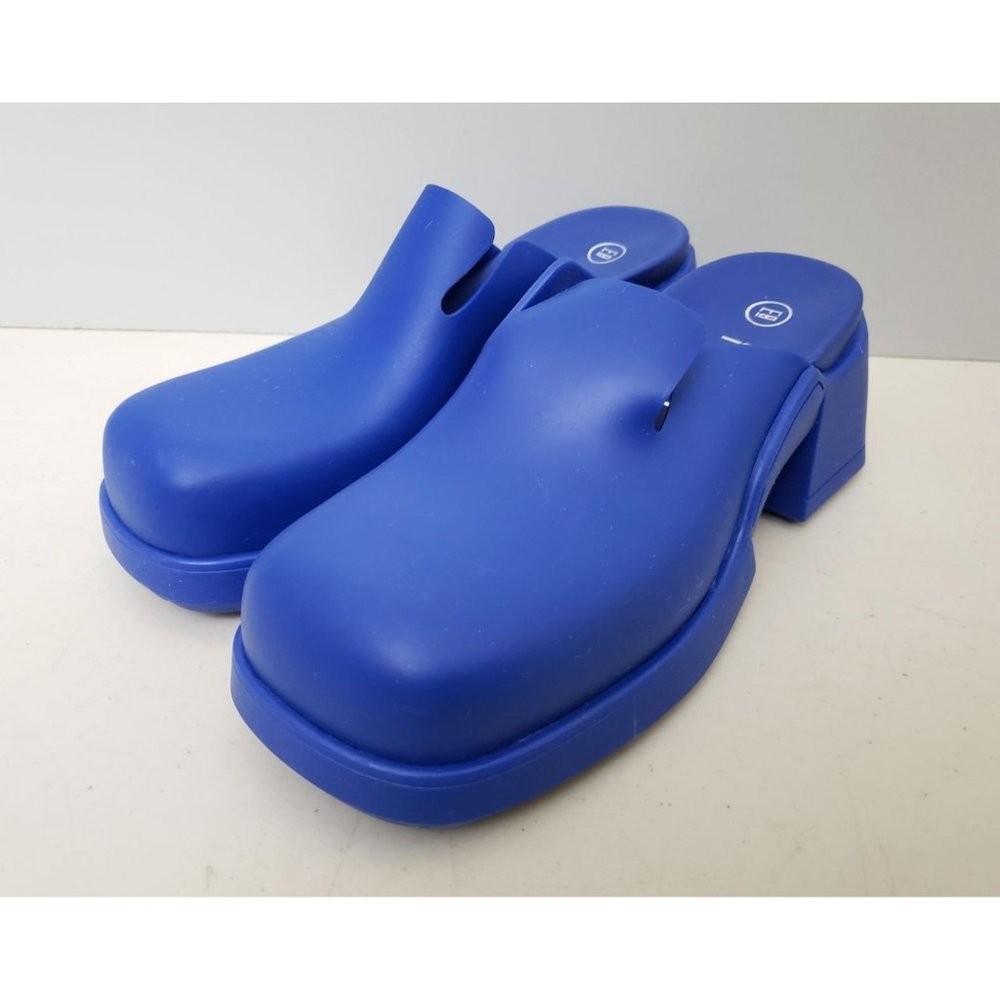 E8 By Miista Blissa Mule Heels in Blue - Picture 2 of 5